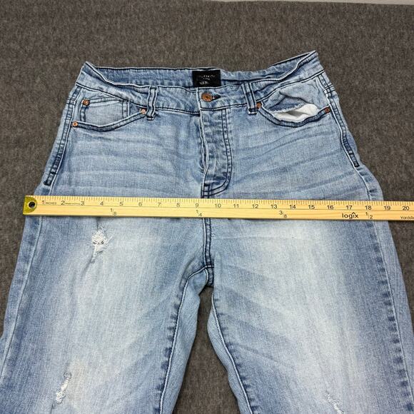 Celebrity Pink Jeans Womens Size 9/29 (30X28) Distressed High Rise Straight Leg‎ - Picture 9 of 15